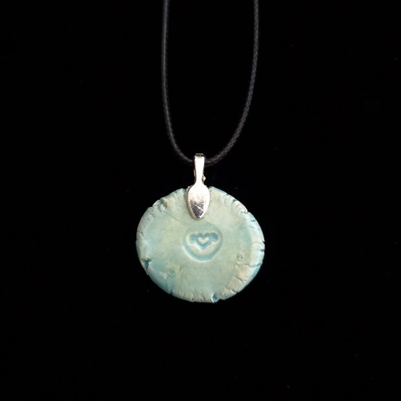 Handmade Ceramic Light Blue Elephant Pendant Necklace - Picture 11 of 16